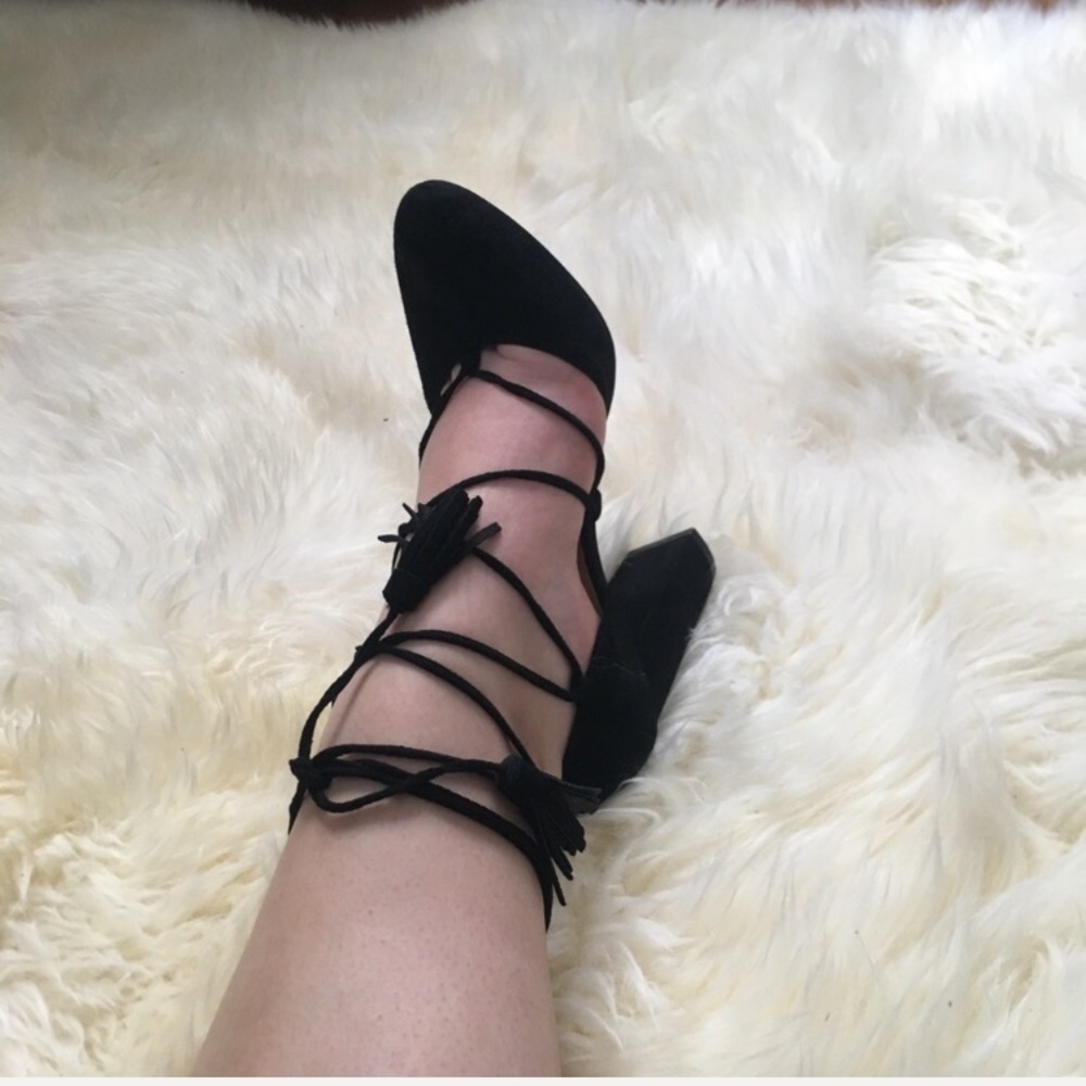 Marc Fisher lace up block heels